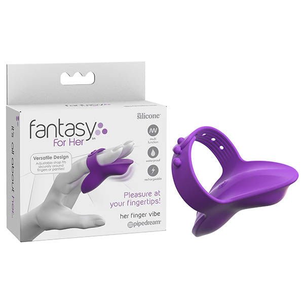 Fantasy - for her finger vibrator - Product front view and box front view | Flirtybay.com.au