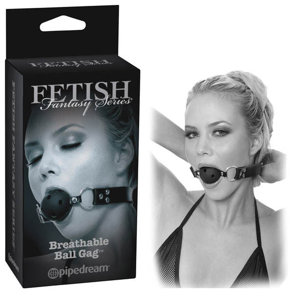 Fetish fantasy series - limited edition breathable ball gag - Product front view and box front view | Flirtybay.com.au