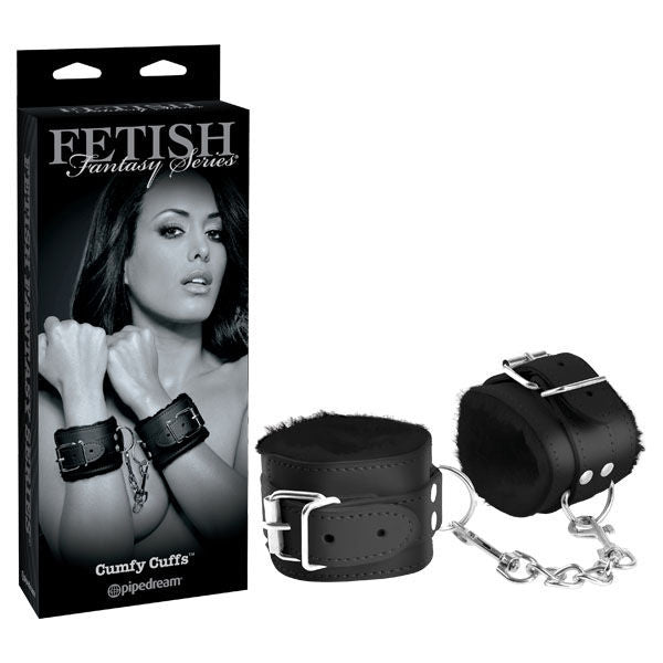 Fetish fantasy series limited edition - cumfy cuffs - Product front view and box front view | Flirtybay.com.au