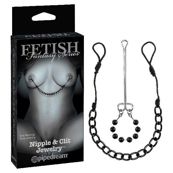 Fetish fantasy series limited edition - nipple & clit jewelry - Product front view and box front view | Flirtybay.com.au