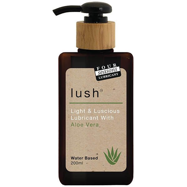 Four seasons - lush - water based lubricant aloe vera - Product front view  | Flirtybay.com.au