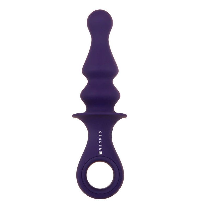 Gender x - ring pop - vibrating anal beads - Product front view  | Flirtybay.com.au