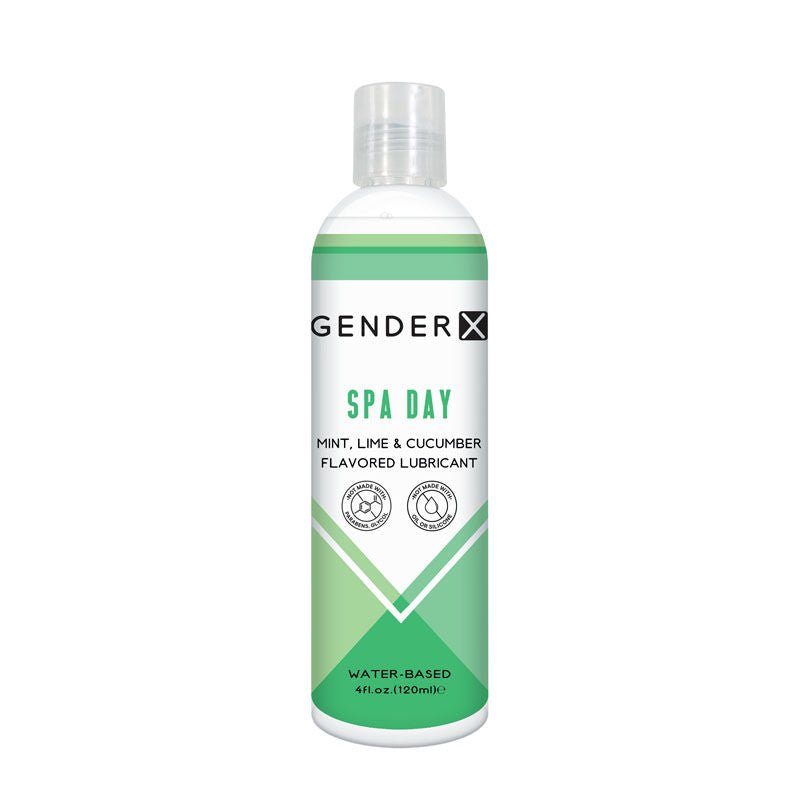 Gender x - spa day - flavored water-based lubricant - 120 ml - Product front view  | Flirtybay.com.au