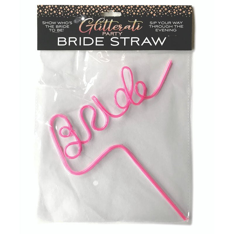 Glitterati - bride straw - Product front view  | Flirtybay.com.au