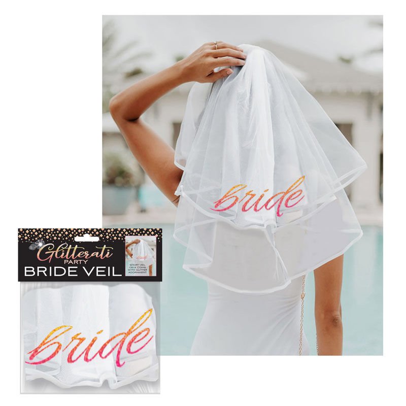 Glitterati - bride veil - Product front view  | Flirtybay.com.au
