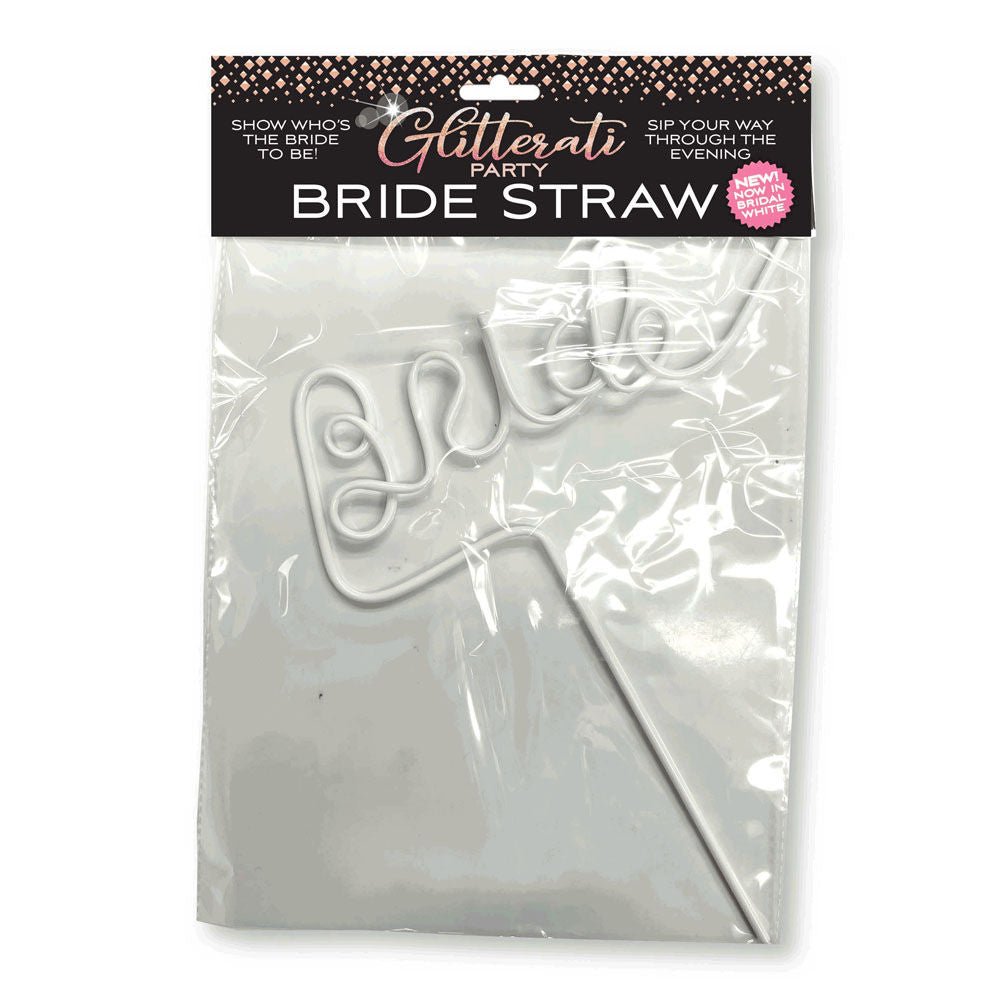 Glitterati - bride white straw  - Product front view and box front view | Flirtybay.com.au