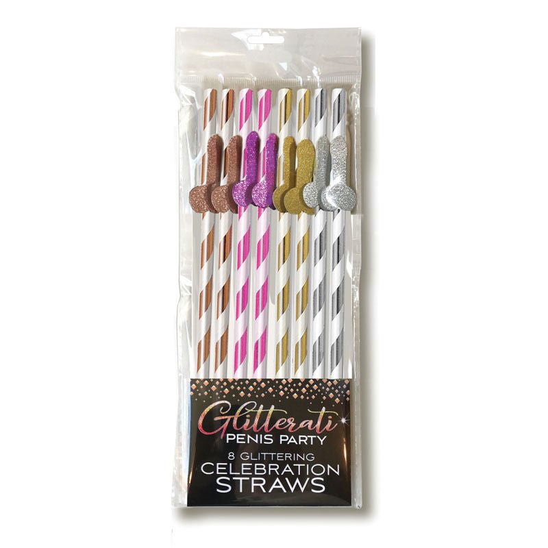 Glitterati - tall straws - Product front view  | Flirtybay.com.au