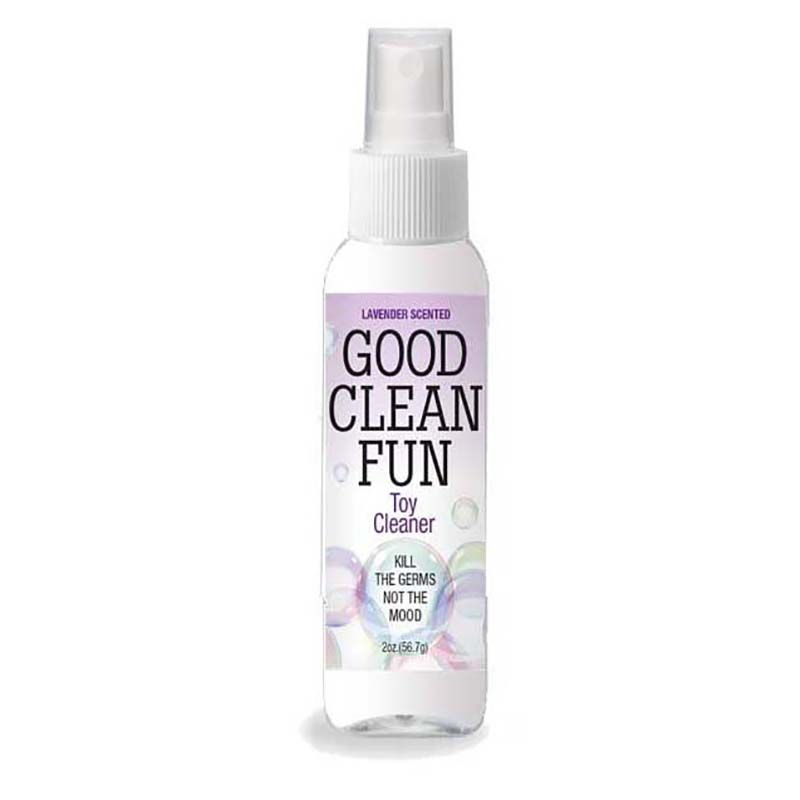 Good clean fun - eucalyptus sex toy cleaner lavender - Product front view  | Flirtybay.com.au