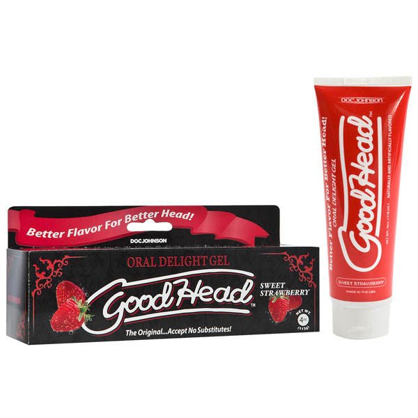 Goodhead - oral delight gel - Product front view and box front view | Flirtybay.com.au