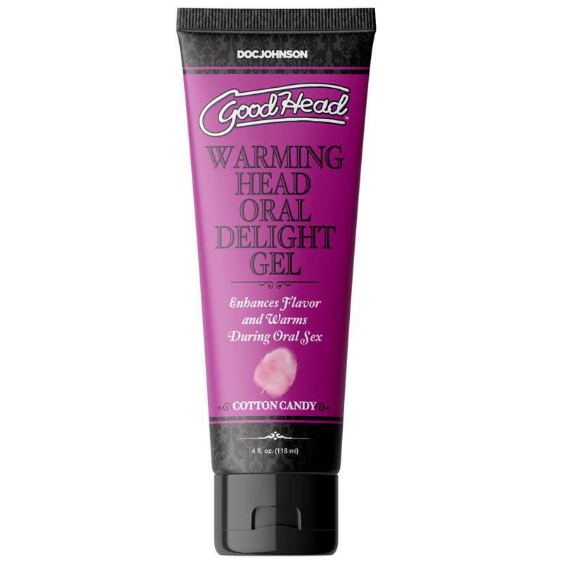 Goodhead - warming head oral delight gel 2, cotton candy- Product front view  | Flirtybay.com.au