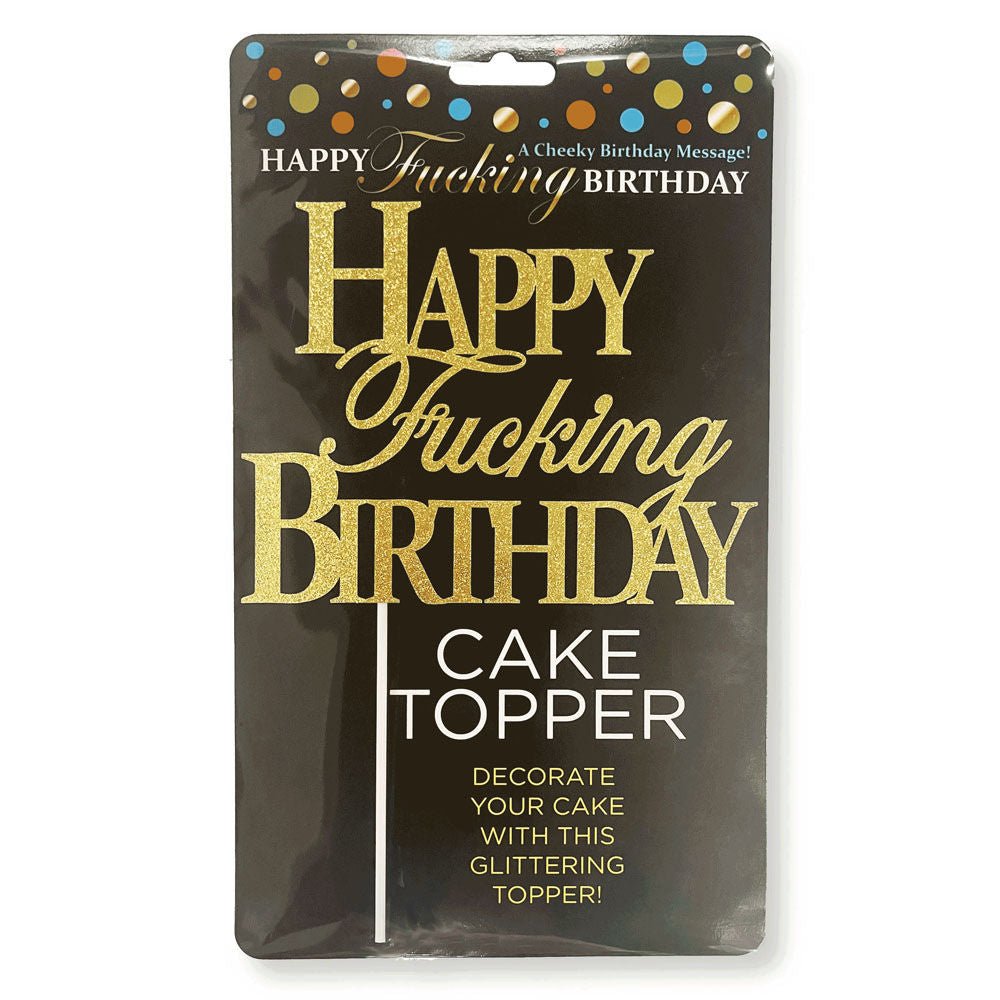 Happy fucking birthday cake topper -  box front view | Flirtybay.com.au