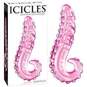 Icicles #24 - glass dildo - Product front view and box front view | Flirtybay.com.au