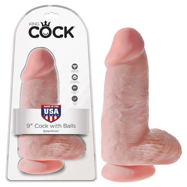 King cock - chubby dildo - Product front view and box front view | Flirtybay.com.au