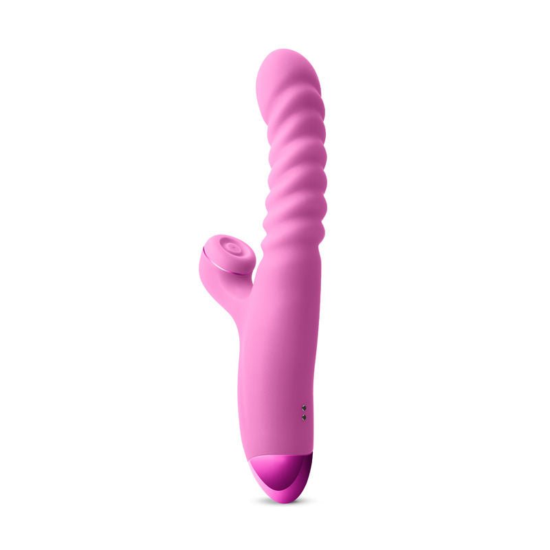 Luxe Nova Rabbit Vibrator, pink, back view | Flirtybay.com.au
