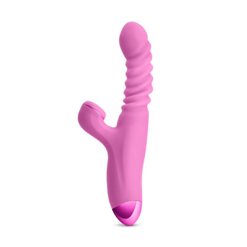Luxe Nova Rabbit Vibrator, pink, side view | Flirtybay.com.au