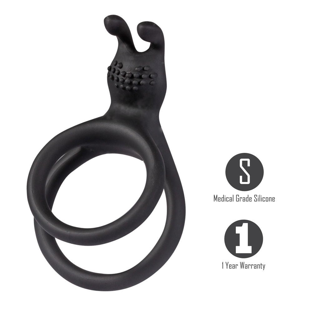 Maia atlas - dual silicone cock ring - Product side view  | Flirtybay.com.au