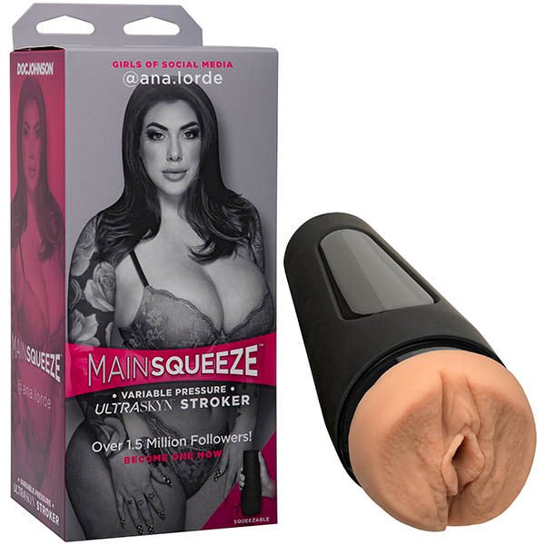 Main squeeze - @ana.lorde - realistic vagina - Product front view and box side view | Flirtybay.com.au