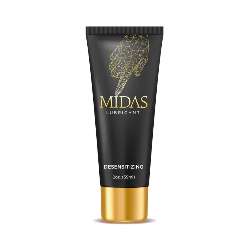 Midas desensitising lubricant - 60 ml anal and penis desensitising gel - Product front view  | Flirtybay.com.au