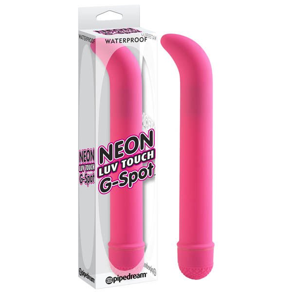 Neon luv touch - g-spot vibrator - Product front view and box front view | Flirtybay.com.au