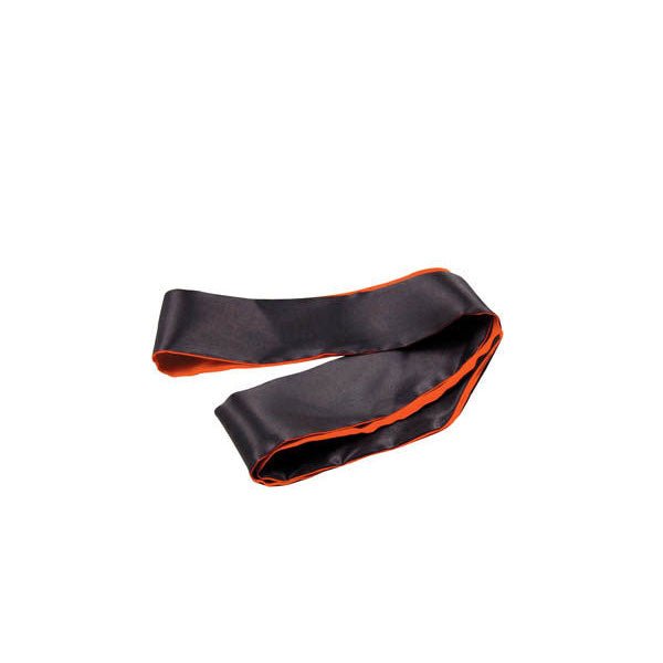 Orange is the new  - satin blindfold - Product side view  | Flirtybay.com.au