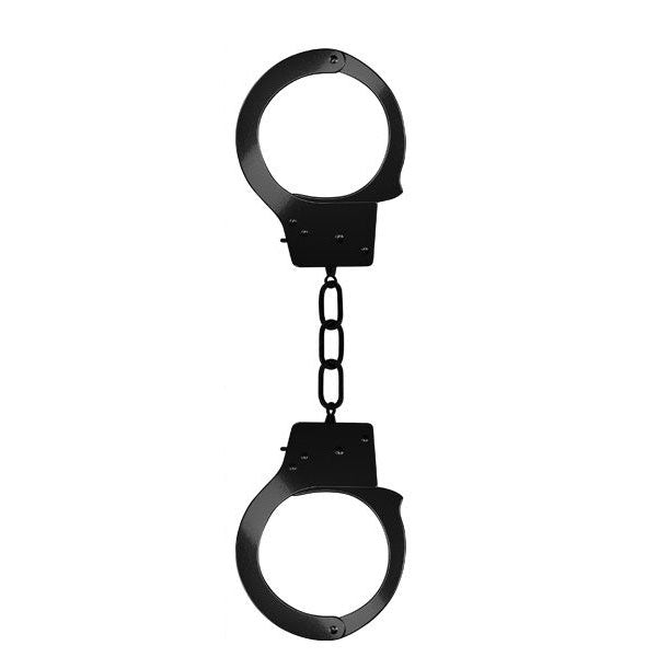 Ouch - beginner's handcuffs - black, Product front view  | Flirtybay.com.au