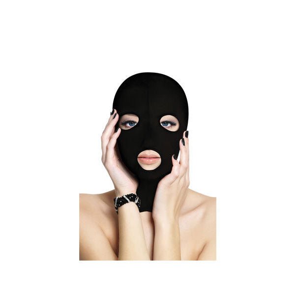 Ouch subversion mask - bondage hood - Product front view  | Flirtybay.com.au
