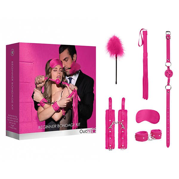 Ouch! - beginners bondage kit - Product front view and box front view | Flirtybay.com.au