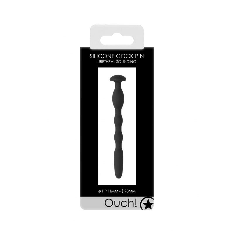Ouch! urethral sounding - silicone cock pin -  box front view | Flirtybay.com.au