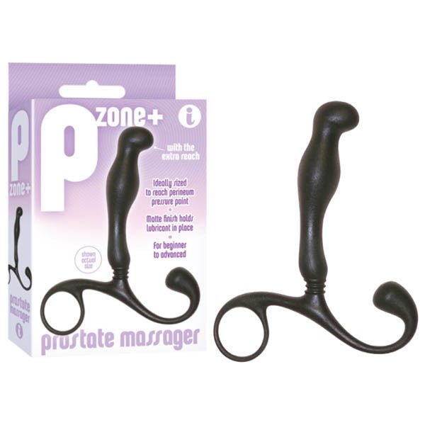 P-zone + prostate massager - Product front view and box side view | Flirtybay.com.au