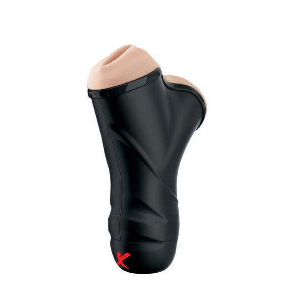 Pdx elite - double penetration vibrating stroker - male masturbator - Product front view  | Flirtybay.com.au