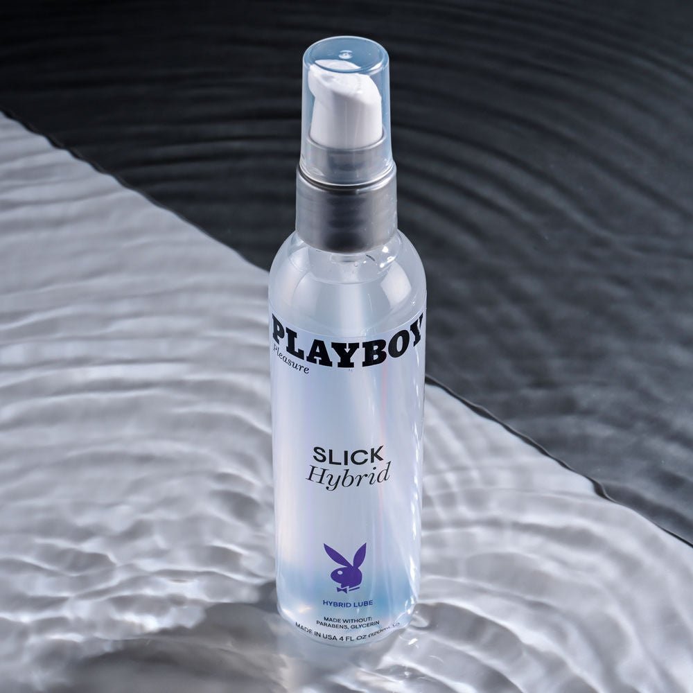 Playboy pleasure - slick hybrid lubricant - 120 ml - Product side view  | Flirtybay.com.au
