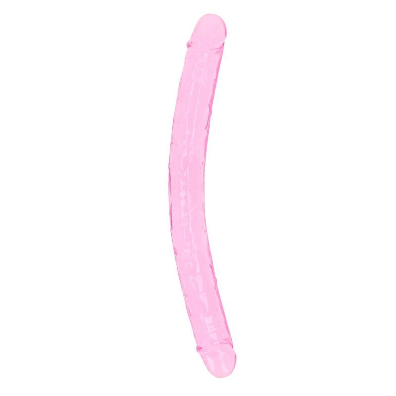 Realcock - 17.7" double dong - Pink-Product front view  | Flirtybay.com.au
