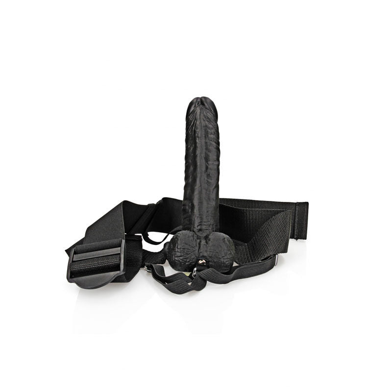 Realcock - 7" hollow strapon with balls - Product front view  | Flirtybay.com.au
