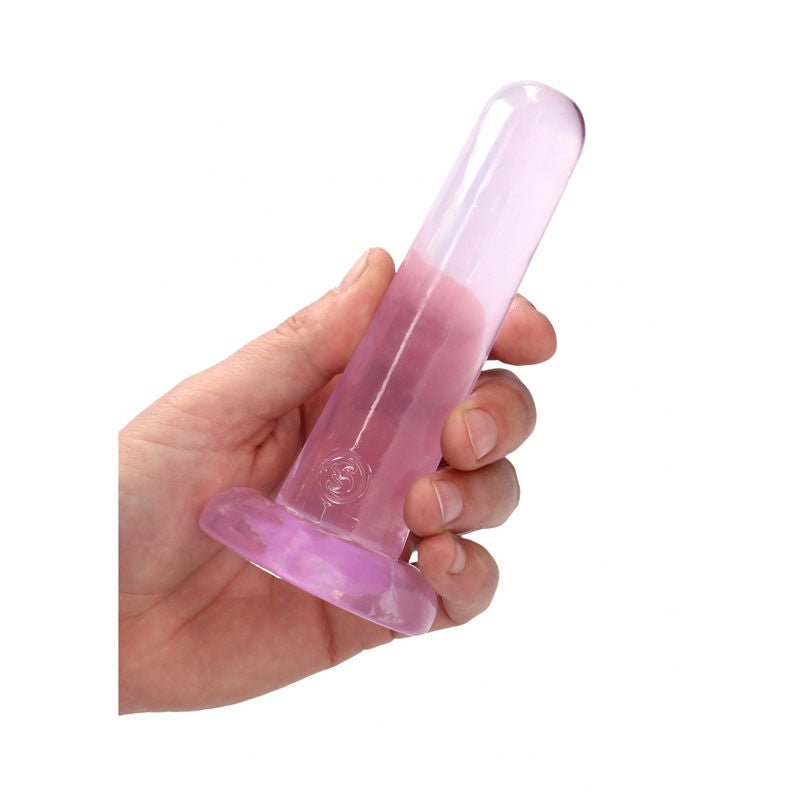 Realcock - non realistic 5" dildo with suction cup - pink, Product side view  | Flirtybay.com.au