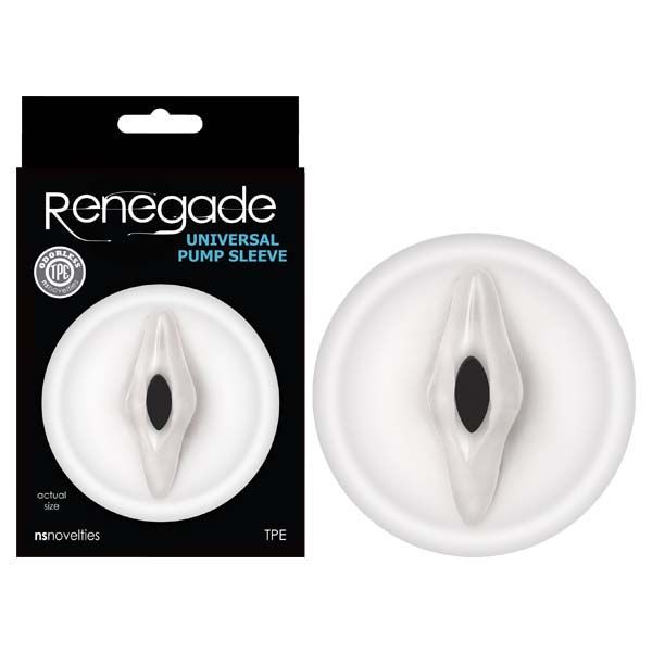 Renegade - universal pump sleeve - pussy - Product front view and box front view | Flirtybay.com.au