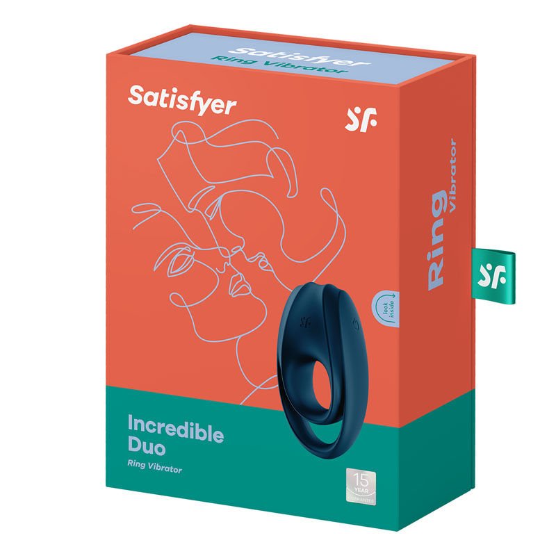 Satisfyer - incredible duo - cock ring -  box side view | Flirtybay.com.au