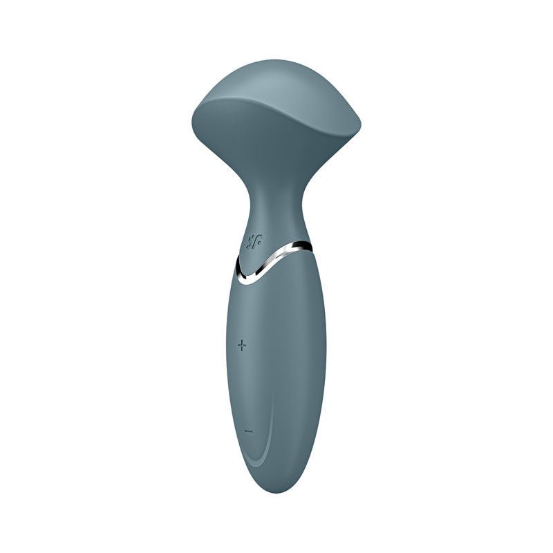 Satisfyer - mini wand-er - clitoral vibrator - Grey, Product side view  | Flirtybay.com.au