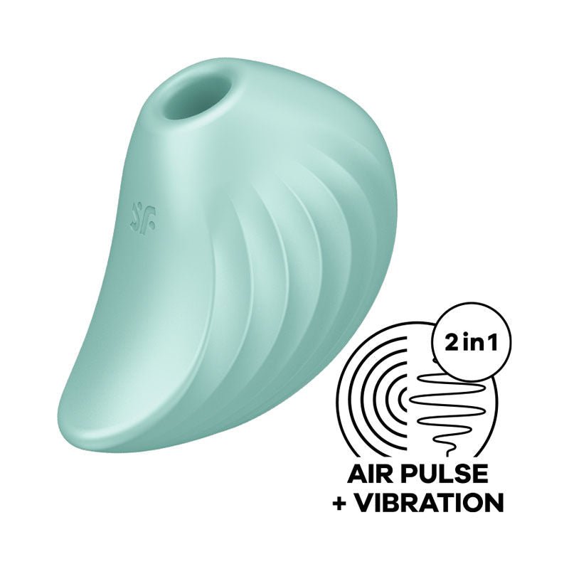 Satisfyer - pearl diver - clitoral suction stimulator - Green, Product side two view  | Flirtybay.com.au