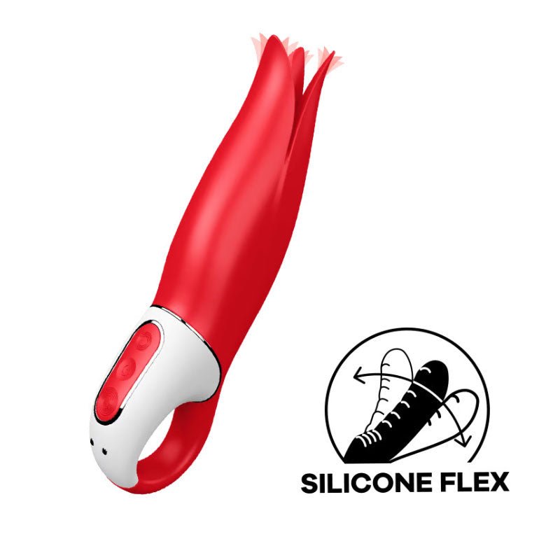 Satisfyer - vibes - power flower - g-spot and clitoral vibrator - Product side view  | Flirtybay.com.au