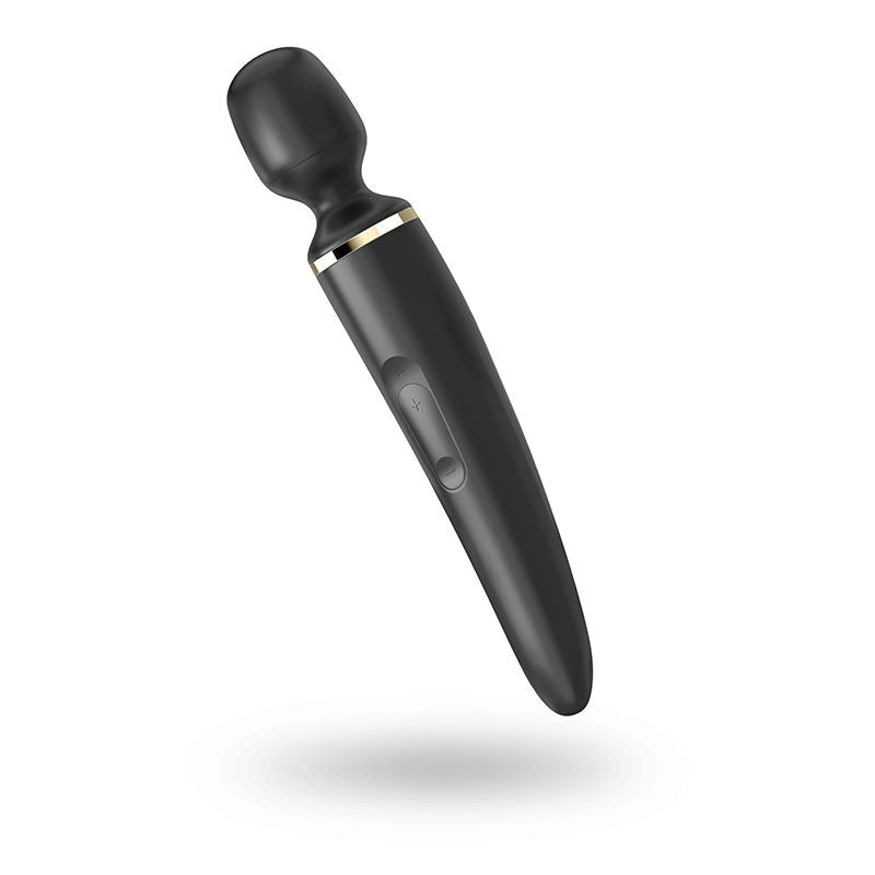 Satisfyer - wand-er woman - vibrating wand - black, Product side view  | Flirtybay.com.au