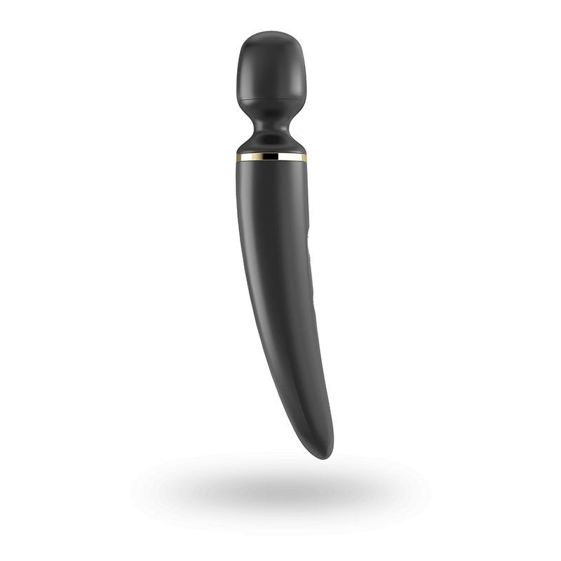 Satisfyer - wand-er woman - vibrating wand - black, Product side two view  | Flirtybay.com.au
