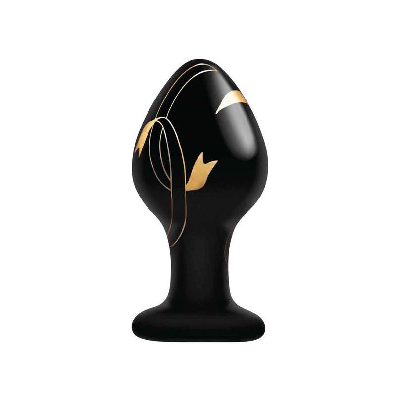 Secret kisses - 3.5'' handblown glass butt plug - Product side view  | Flirtybay.com.au
