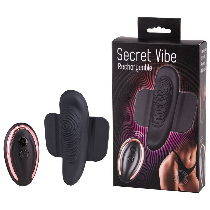 Secret vibe - remote control clitoral vibrator - Product front view and box front view | Flirtybay.com.au