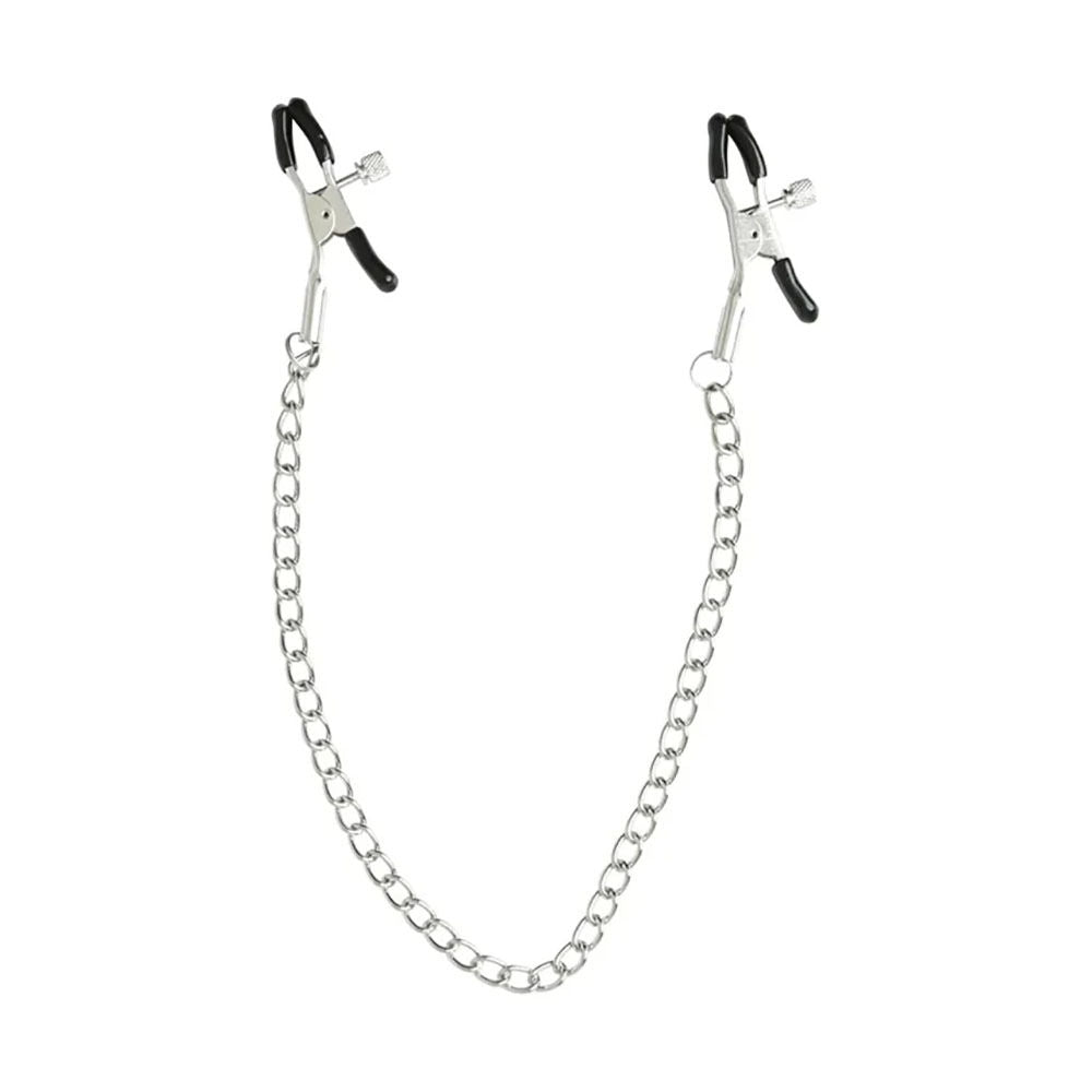 Sex & mischief - chained nipple clamps - Product front view  | Flirtybay.com.au