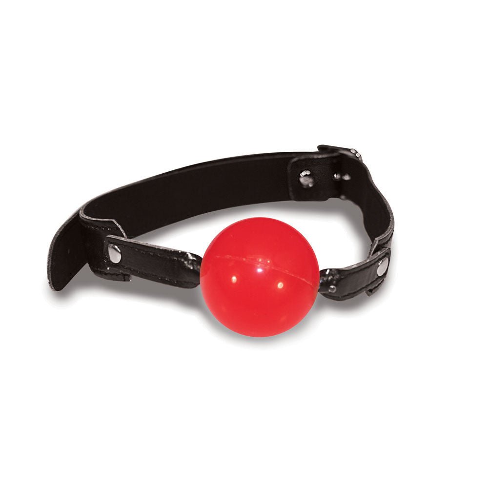Sex & mischief - solid red ball gag - Product front view  | Flirtybay.com.au