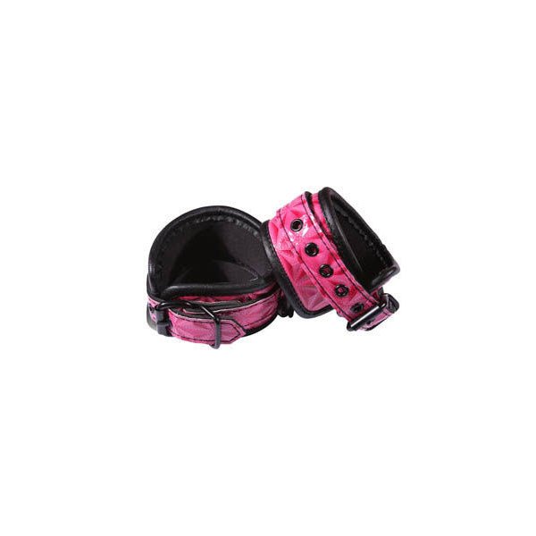 Sinful - pink wrist cuffs - Product front view  | Flirtybay.com.au