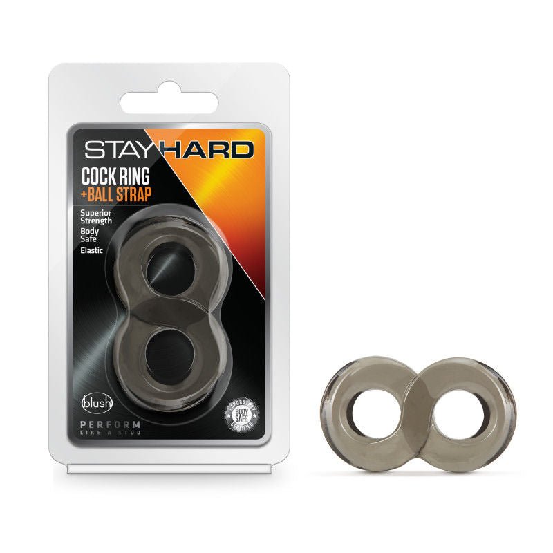Stay hard - cock ring and ball strap - Product front view and box front view | Flirtybay.com.au