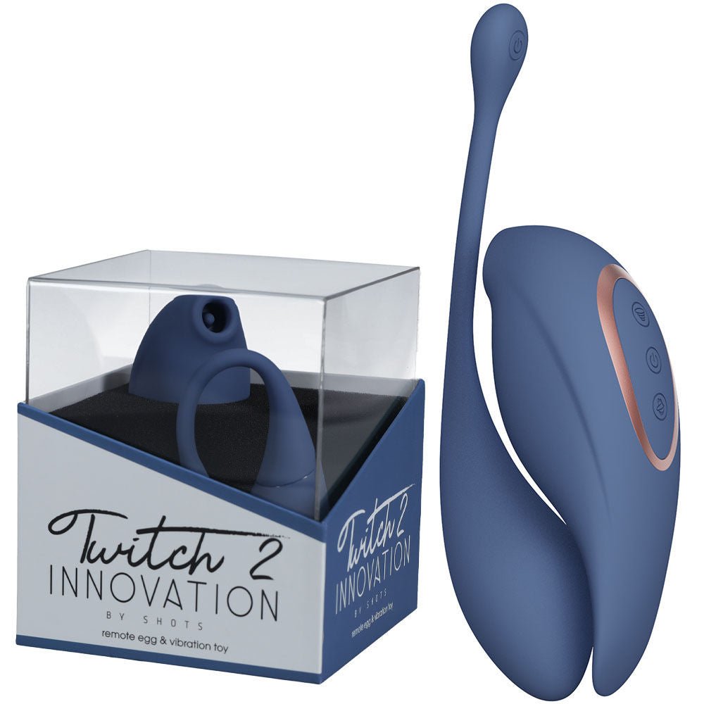 Twitch 2 - - clitoral & g-spot vibrator - Product front view and box side view | Flirtybay.com.au