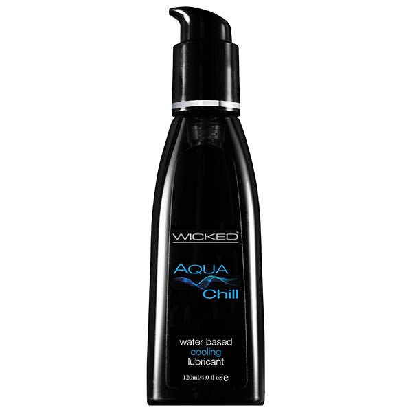 Wicked aqua - chill water-based lubricant - Product front view  | Flirtybay.com.au