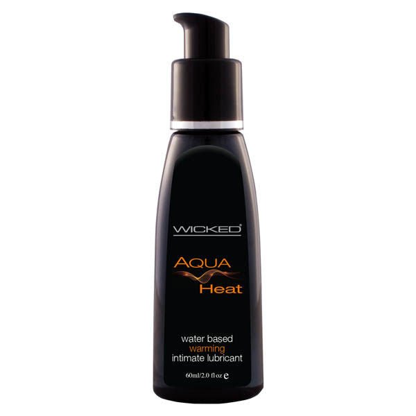 Wicked aqua - heating water-based lubricant 60ml - Product front view  | Flirtybay.com.au